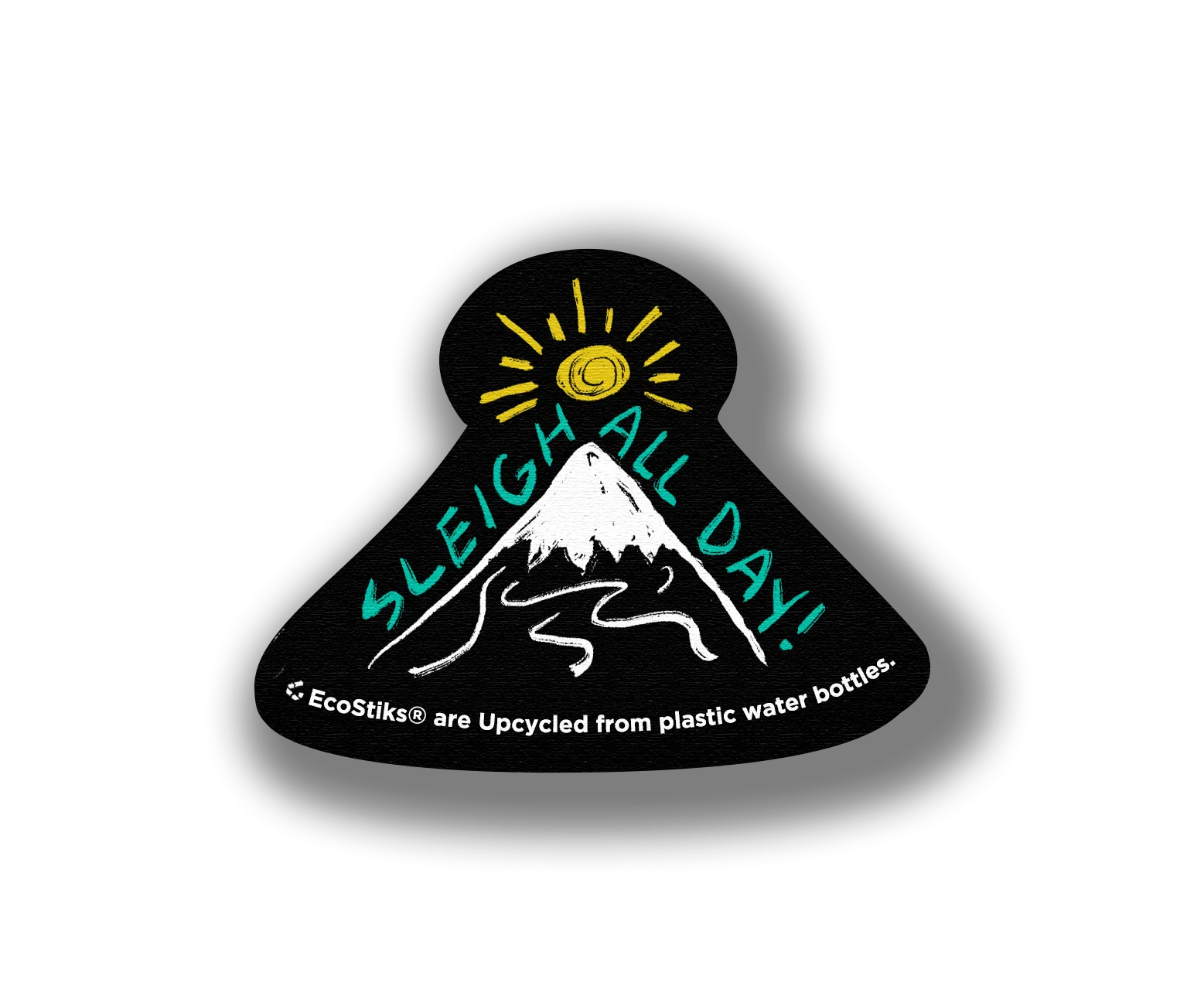 2" x 3" Sleigh All Day Mountain EcoStiks Patches - Bulk