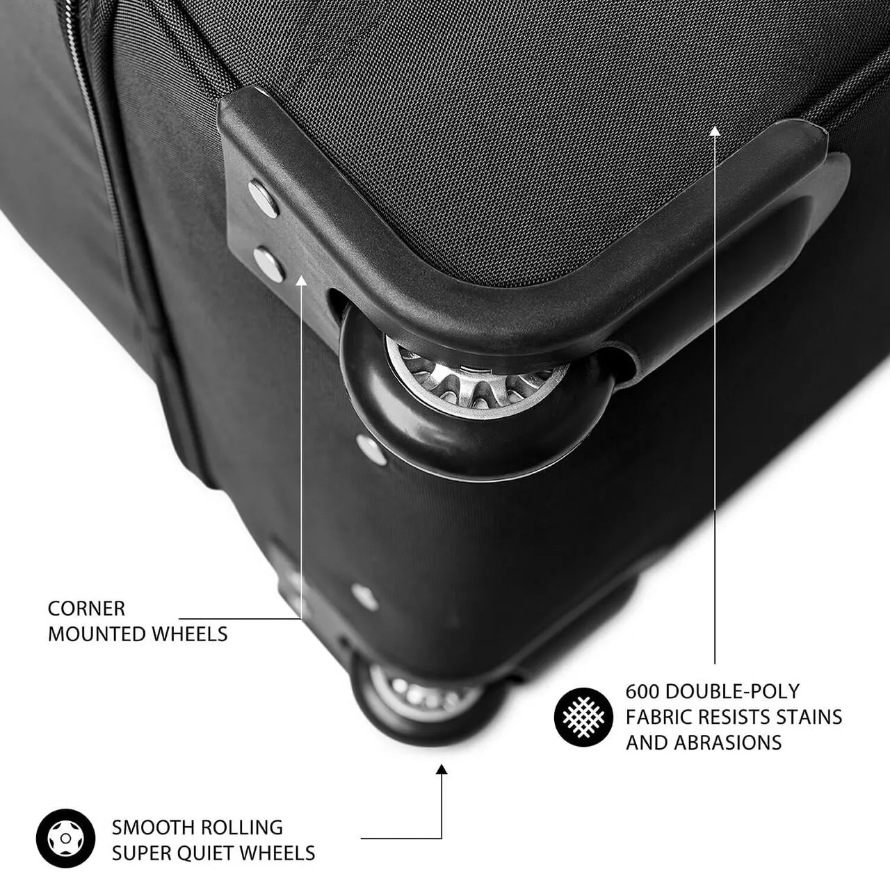 Baylor Bears 27" Black Rolling Drop Bottom Duffel