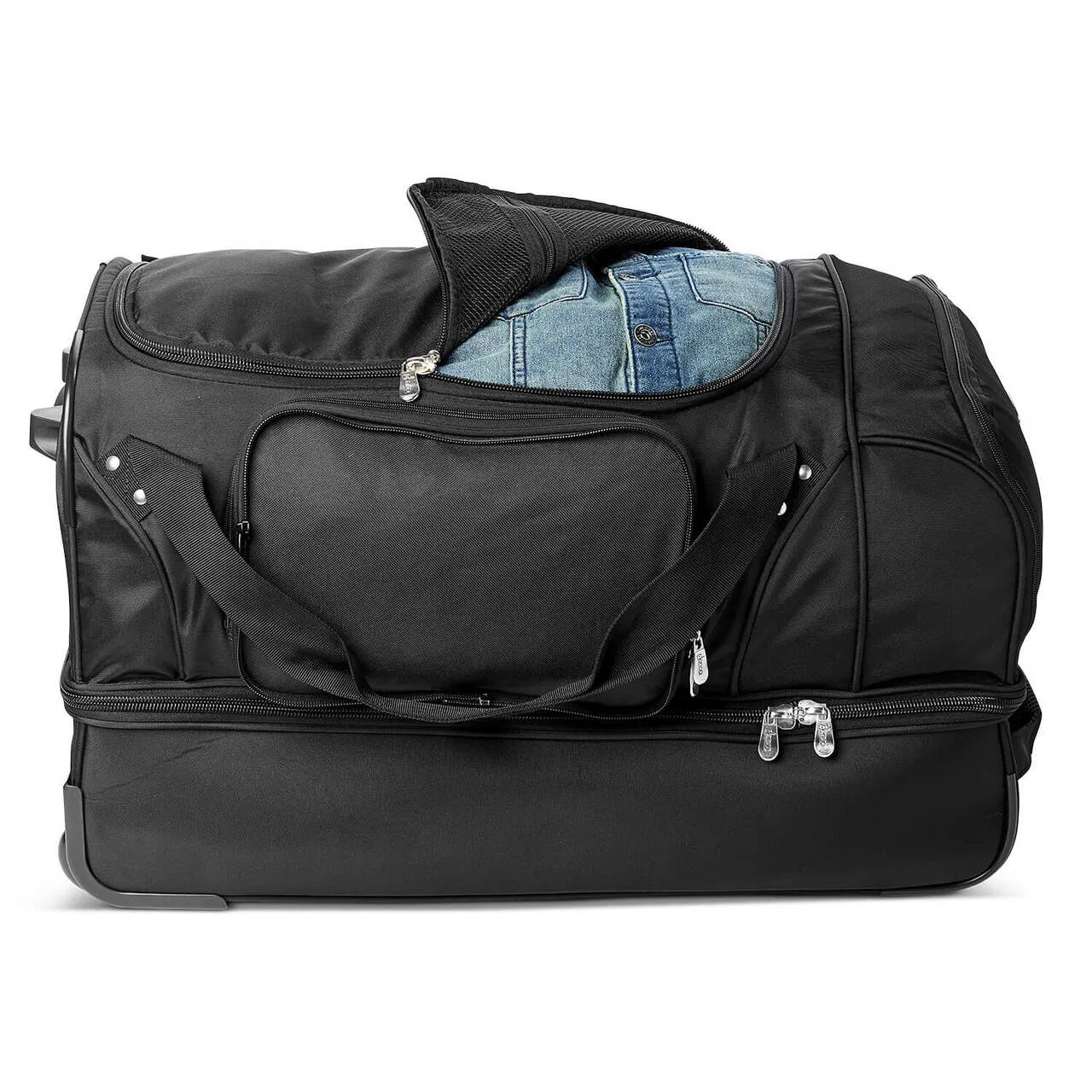 Baylor Bears 27" Black Rolling Drop Bottom Duffel
