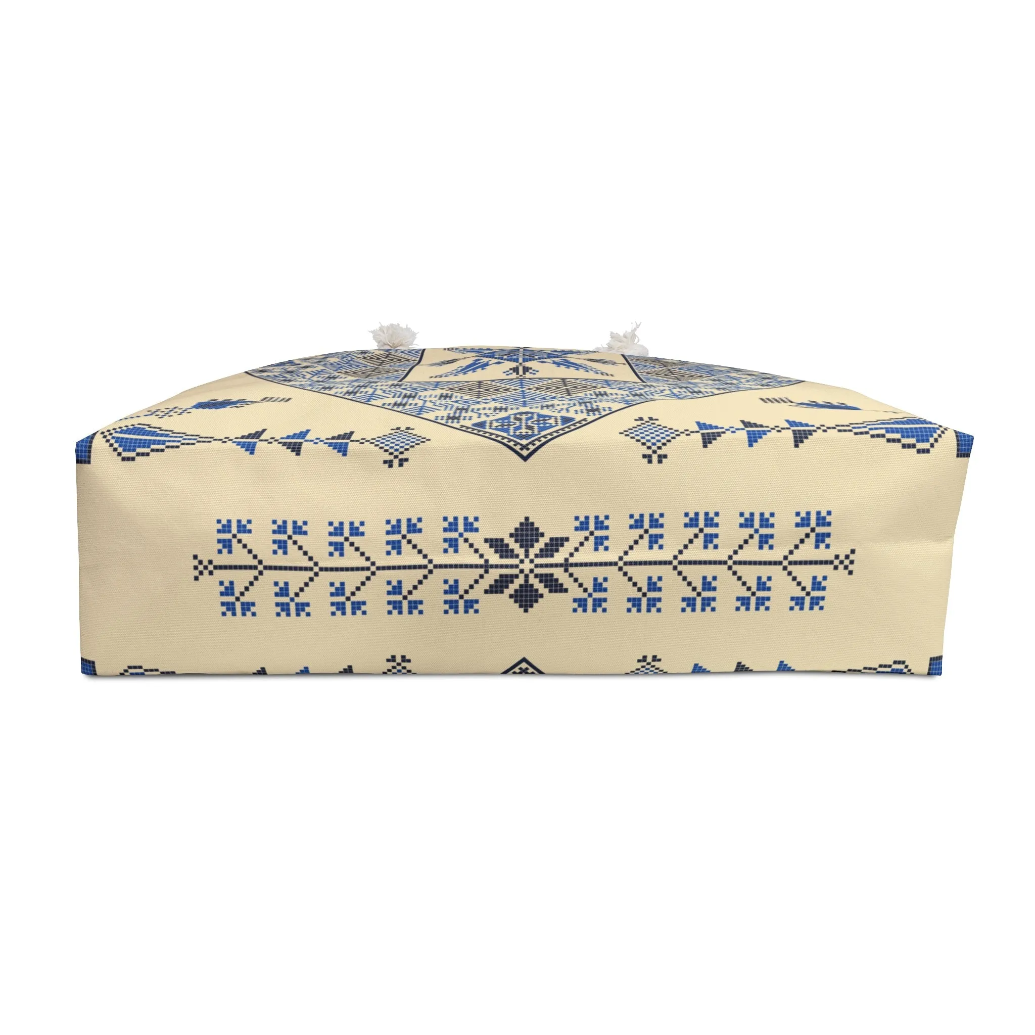 Blue Tatreez Beach Bag