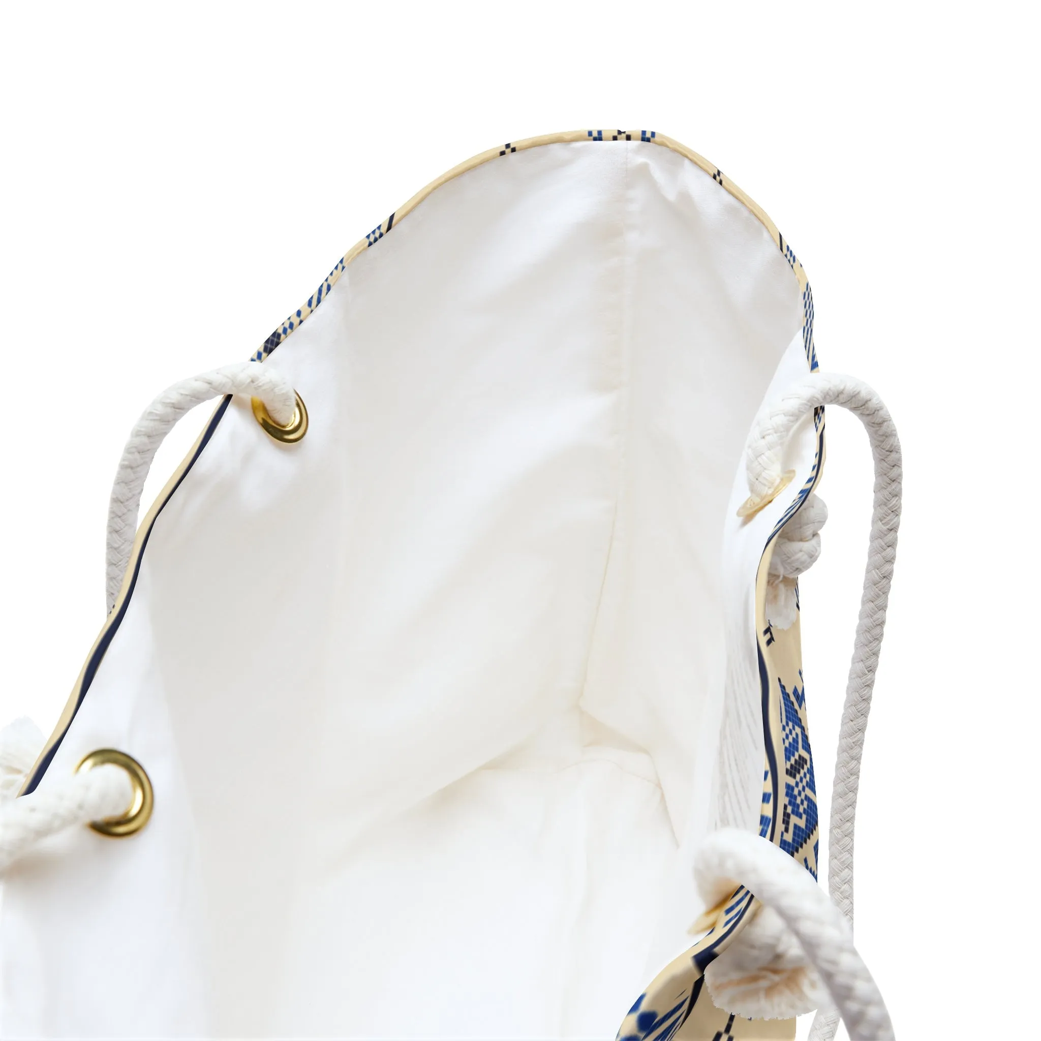 Blue Tatreez Beach Bag