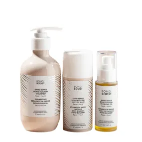 BondiBoost Rapid Repair Bond Builder  Shampoo, Leave-In Mask & Oil Trio