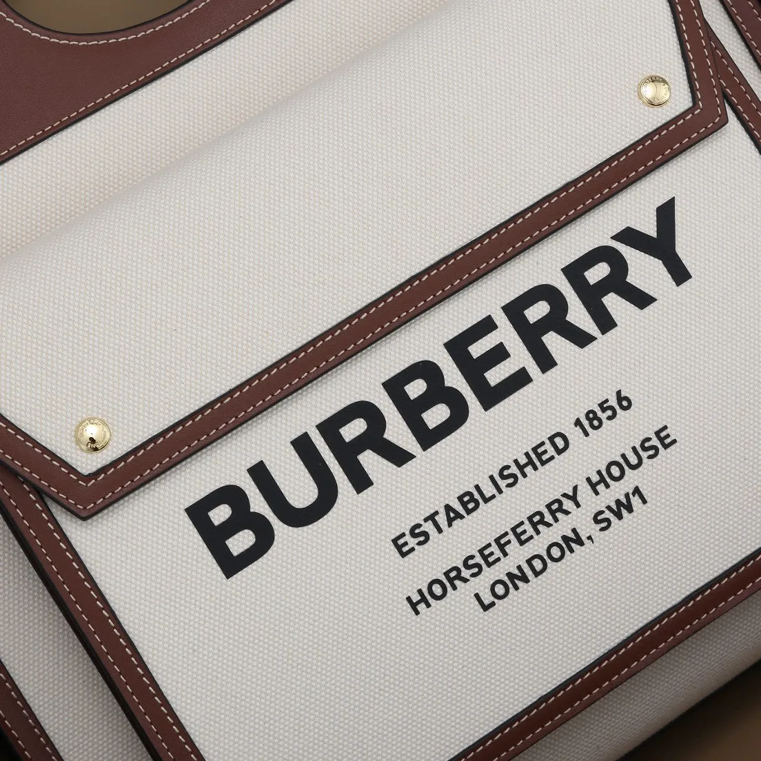 Burberry Leather Medium Pocket Bag