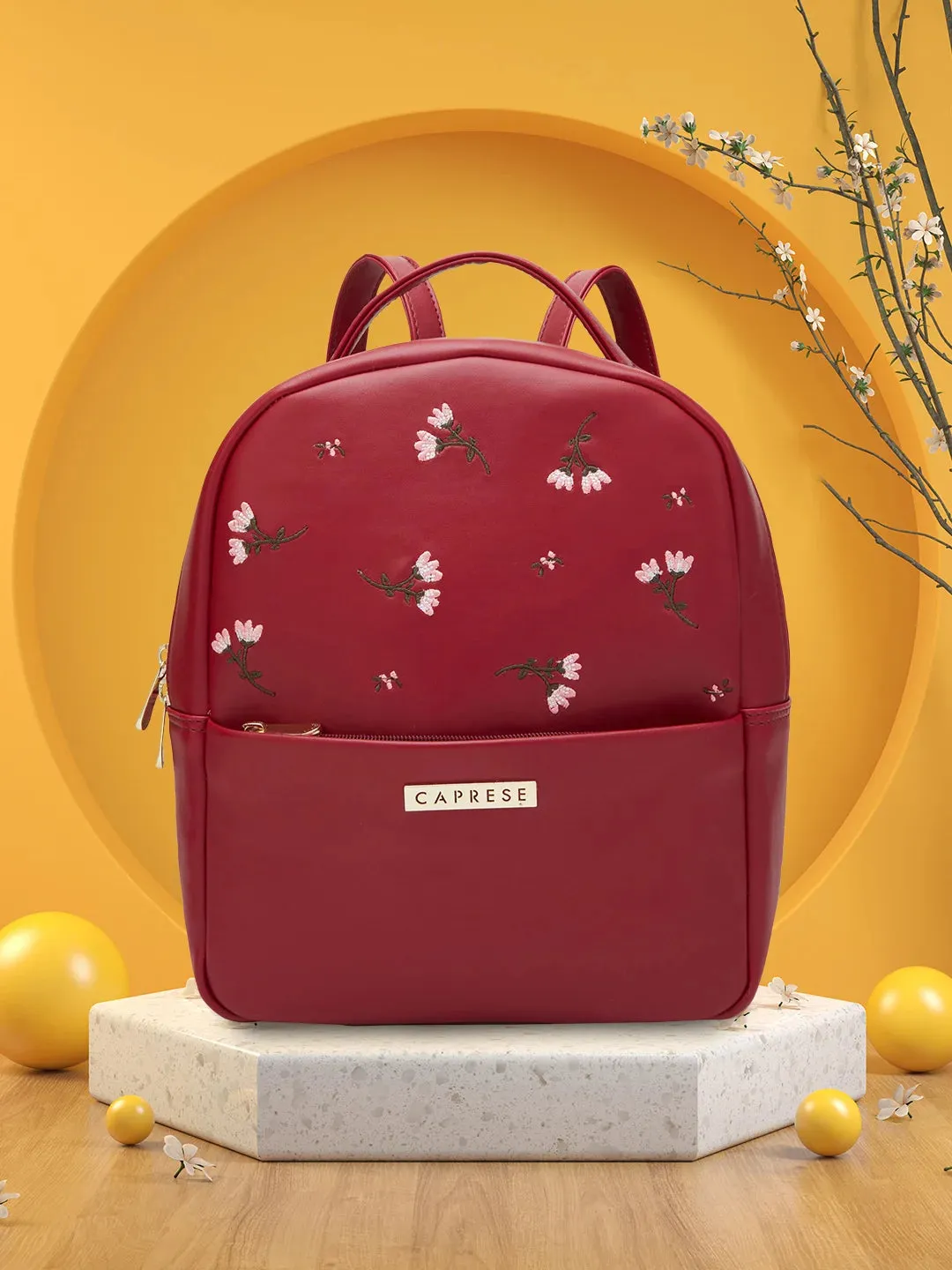 Caprese Dara Backpack Medium Maroon
