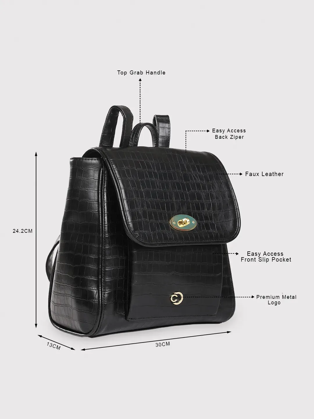 Caprese Treza Backpack Medium Black