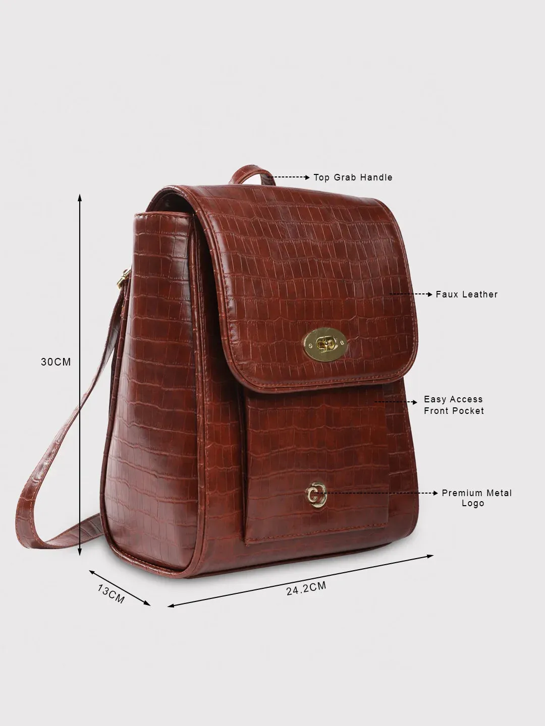 Caprese Treza Backpack Medium Tan
