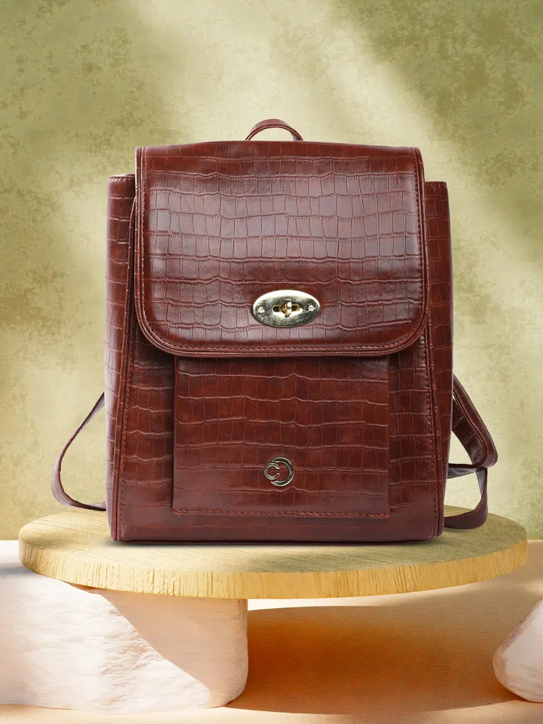 Caprese Treza Backpack Medium Tan