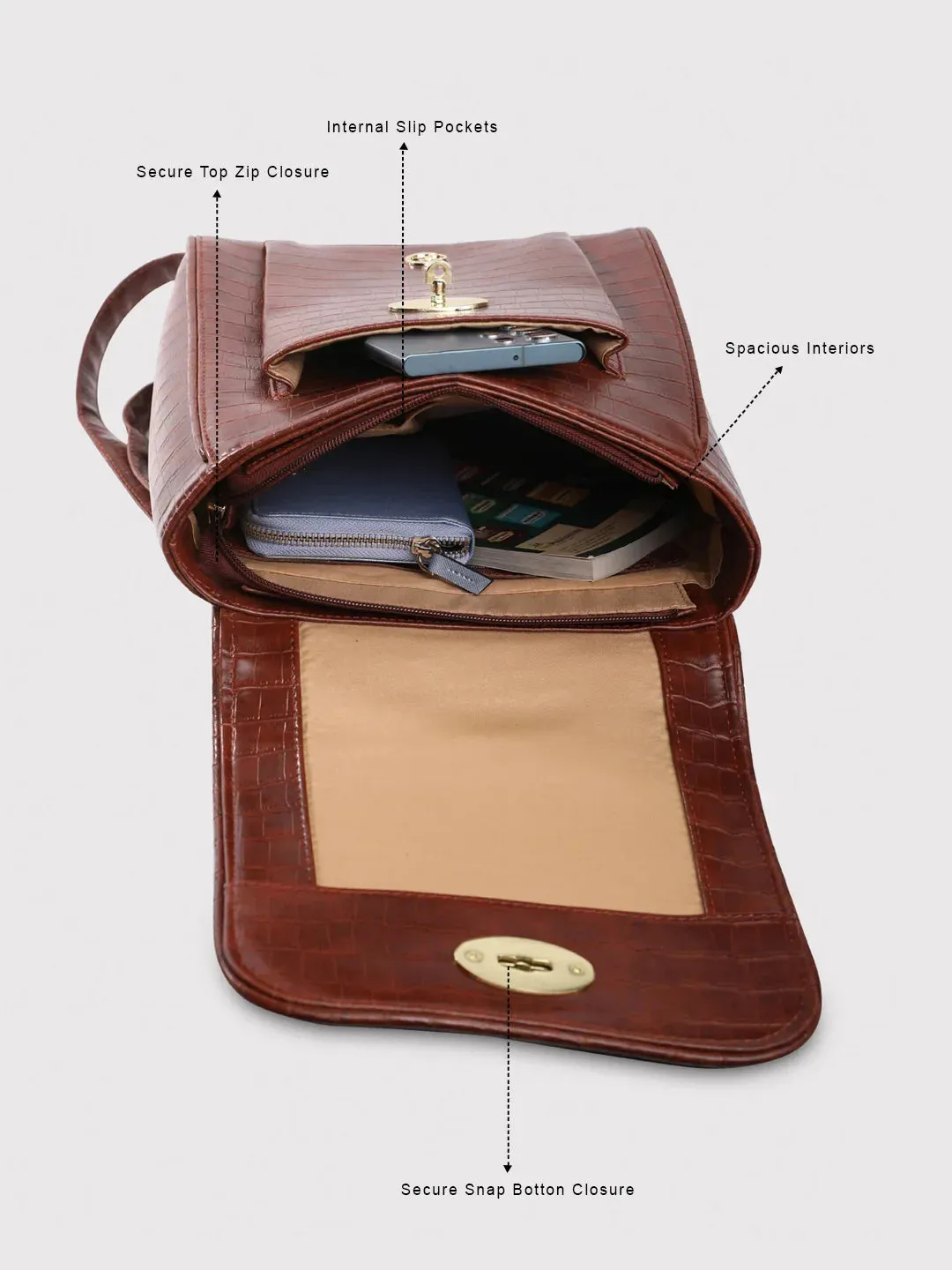 Caprese Treza Backpack Medium Tan