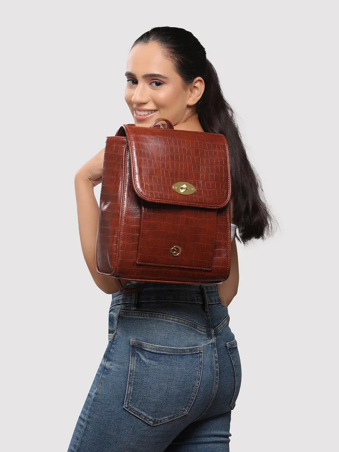 Caprese Treza Backpack Medium Tan