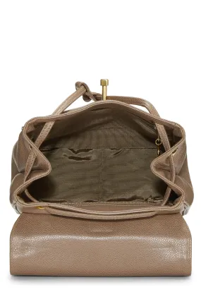 Chanel,  Beige Caviar 3 CC Backpack Small, Beige
