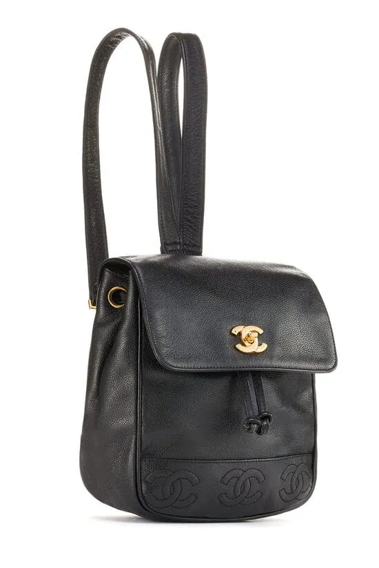 CHANEL,  Black Caviar 3 'CC' Backpack Medium, Black