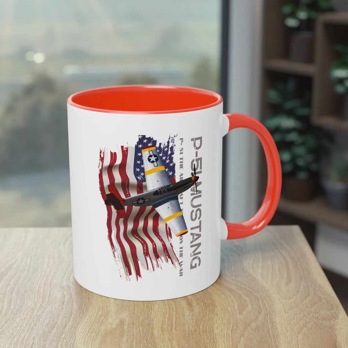Coffee Mug  ( P-51 Mustang ) Military Style