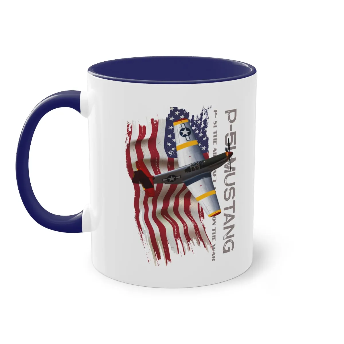 Coffee Mug  ( P-51 Mustang ) Military Style