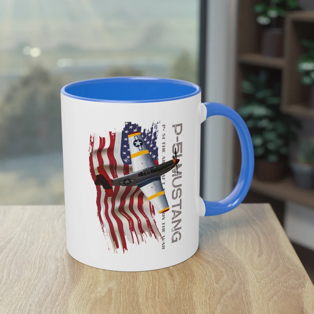 Coffee Mug  ( P-51 Mustang ) Military Style