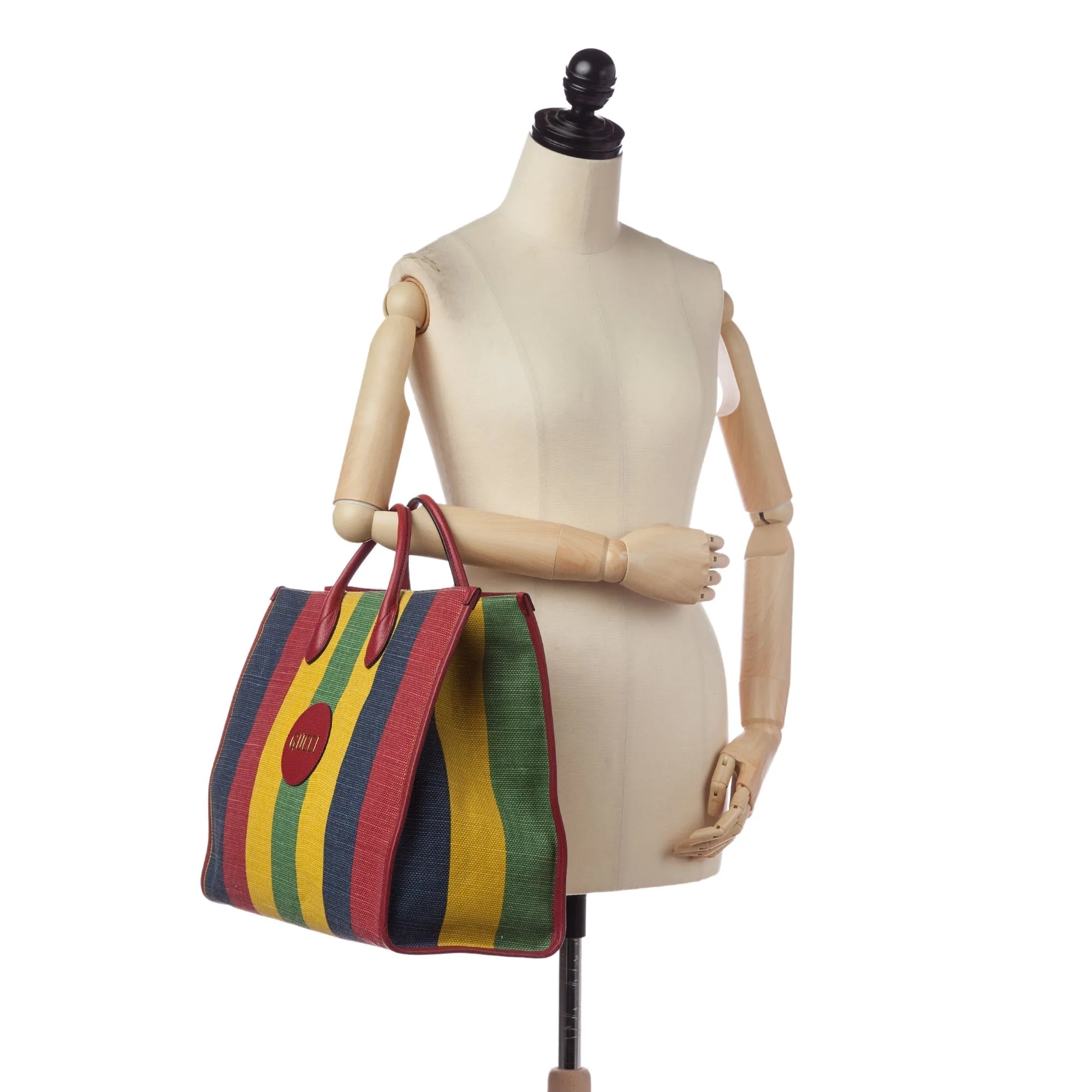Gucci Baiadera Shopper Stripe Canvas