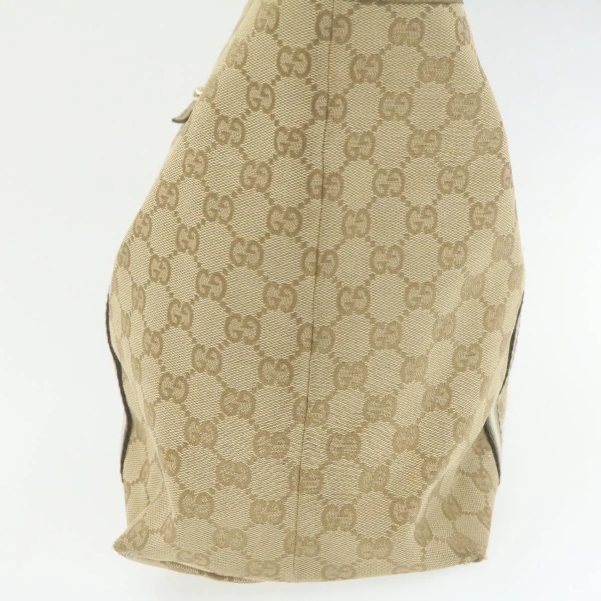 GUCCI Sherry Line GG Canvas Tote Bag Canvas Beige Gold Brown 139260  am626g