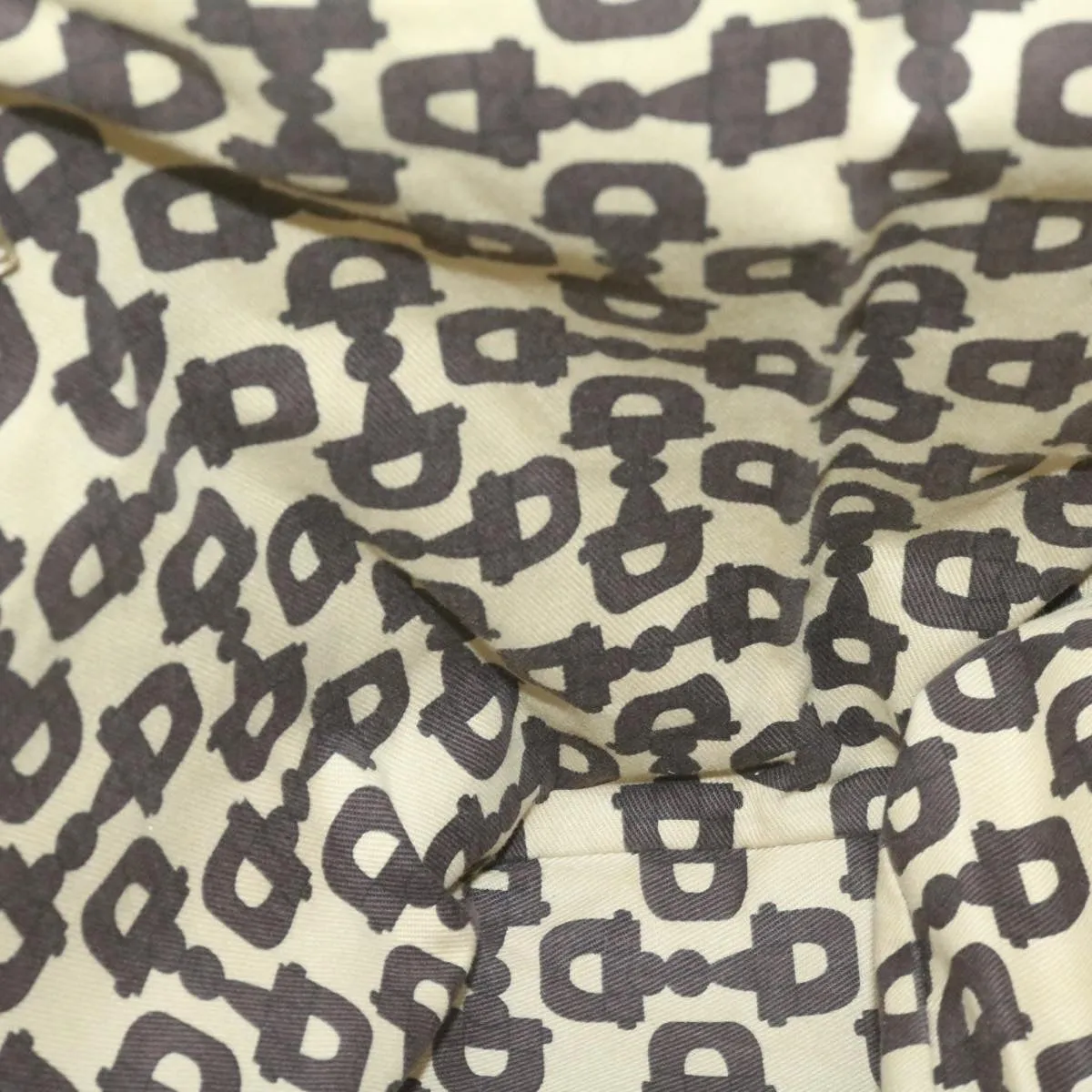 GUCCI Sherry Line GG Canvas Tote Bag Canvas Beige Gold Brown 139260  am626g