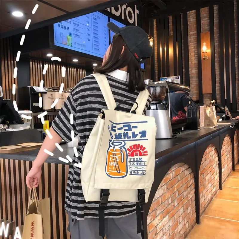 Kawaii Anime Print Nylon Backpack