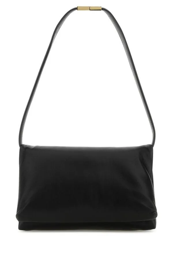 Marni Women Black Leather Prisma Shoulder Bag