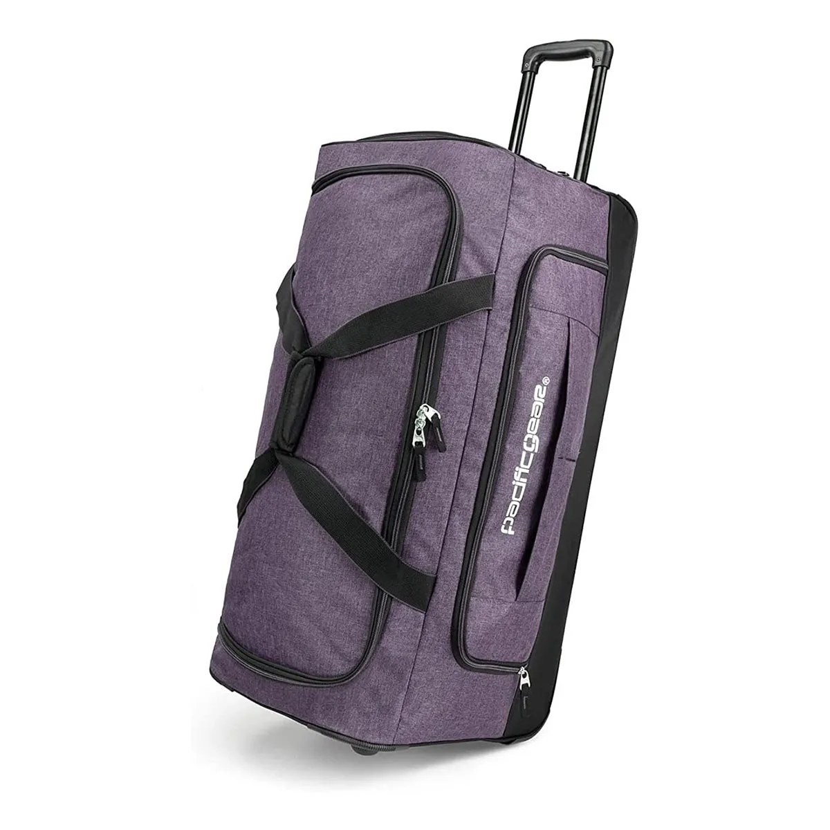 Pacific Gear Wheeled Rolling Duffel Bag, Durable Design, Telescoping Handle, Multiple Compartments, Tie-Down Capabilities
