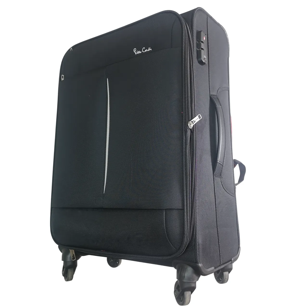 Pierre Cardin Ultra Light Black Trolley Travel Bag 24 inch