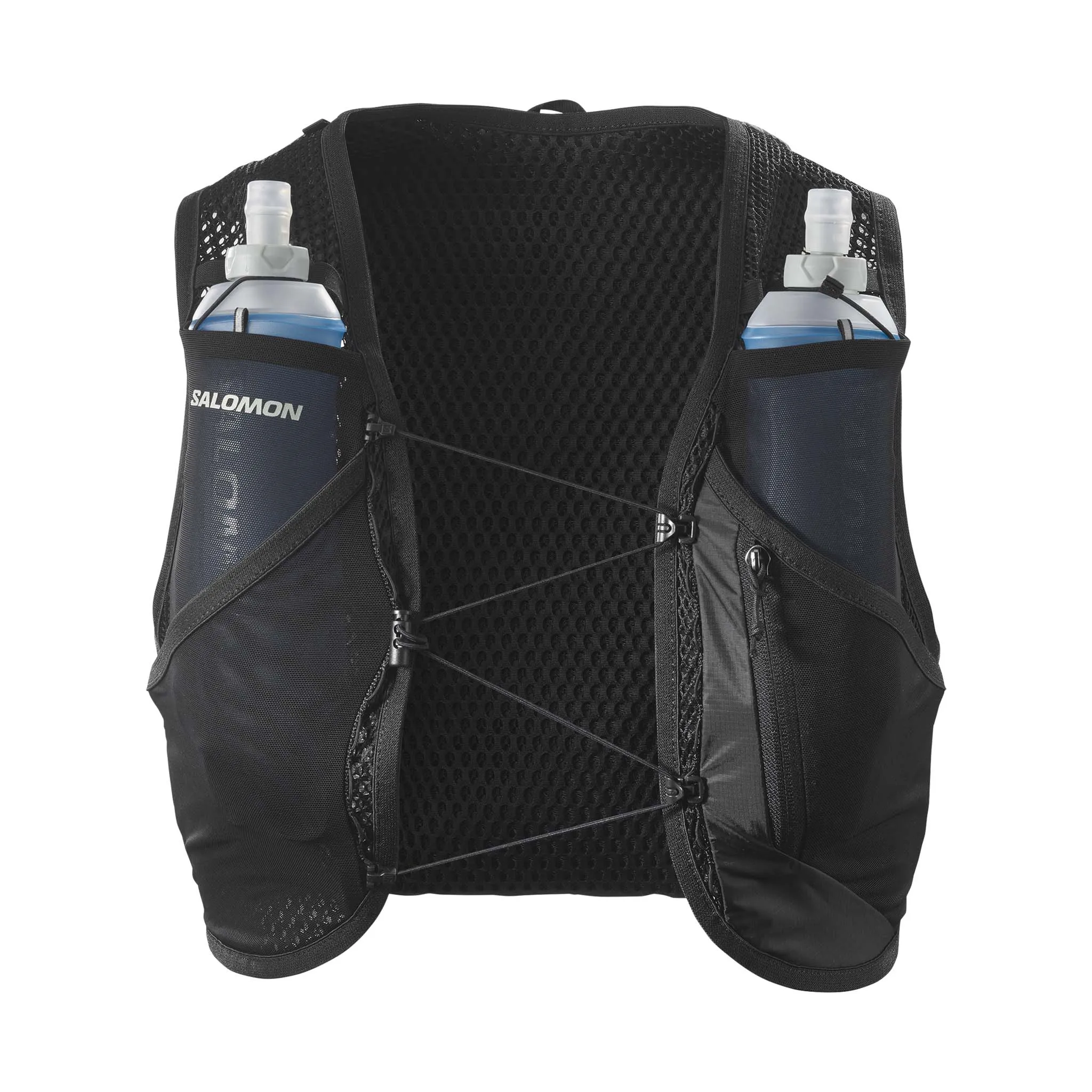 Salomon | Unisex Active Skin 8 Running Vest with flasks - Black/Metal