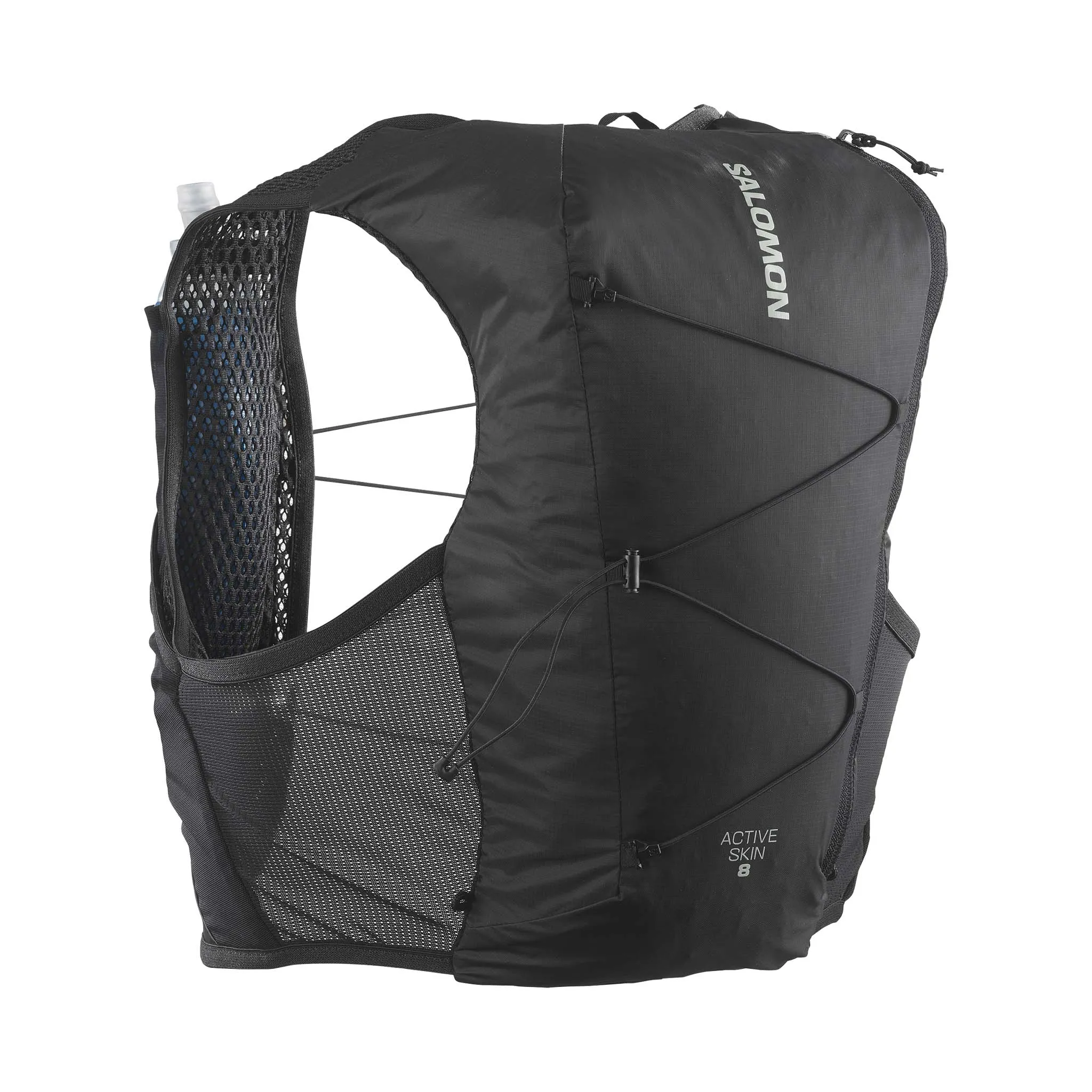 Salomon | Unisex Active Skin 8 Running Vest with flasks - Black/Metal