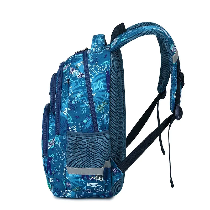 School Bags Child School Backpacks For Teenager Girls Boys Cartoon Dinosaur Backpack Lunch box With pencil Case
