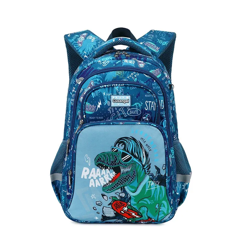 School Bags Child School Backpacks For Teenager Girls Boys Cartoon Dinosaur Backpack Lunch box With pencil Case