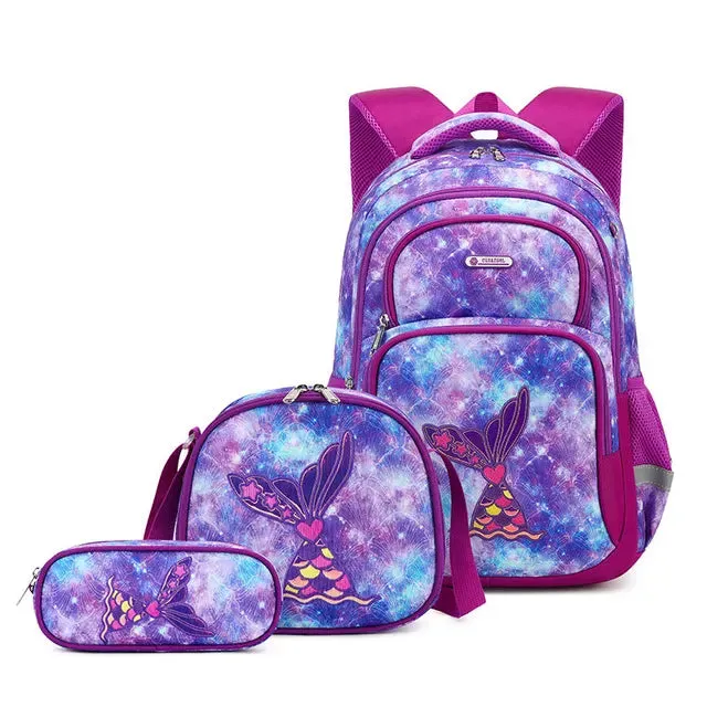 School Bags Child School Backpacks For Teenager Girls Boys Cartoon Dinosaur Backpack Lunch box With pencil Case