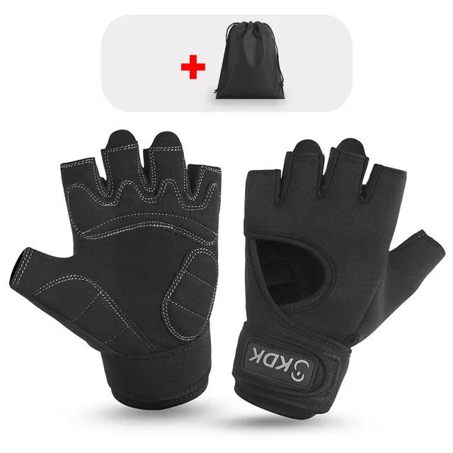 SKDK Super Fiber Widening Wristband Breathable Gym Fitness Gloves Crossfit  Weight Lifting Dumbbell Body Building Workout Gloves