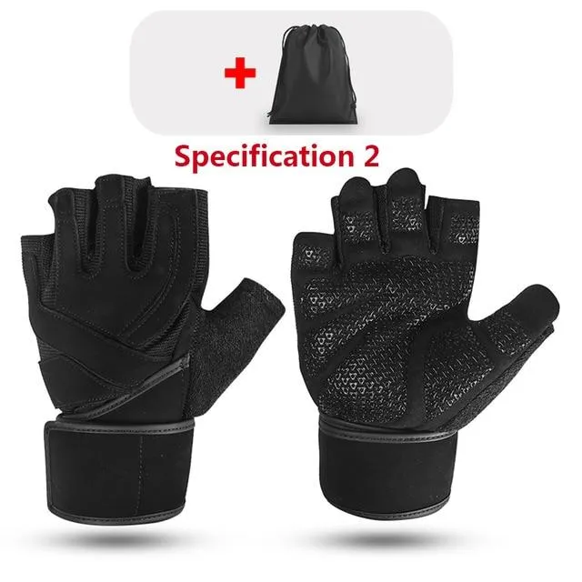 SKDK Super Fiber Widening Wristband Breathable Gym Fitness Gloves Crossfit  Weight Lifting Dumbbell Body Building Workout Gloves