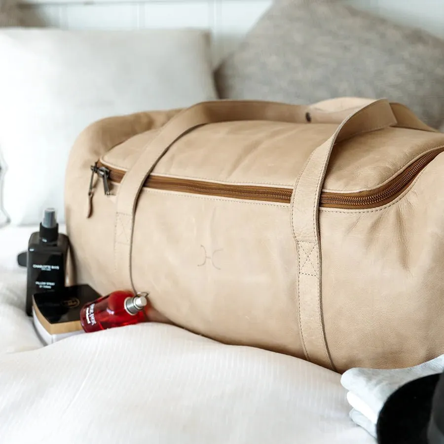 Thandana Leather Wheeled Duffel Bag
