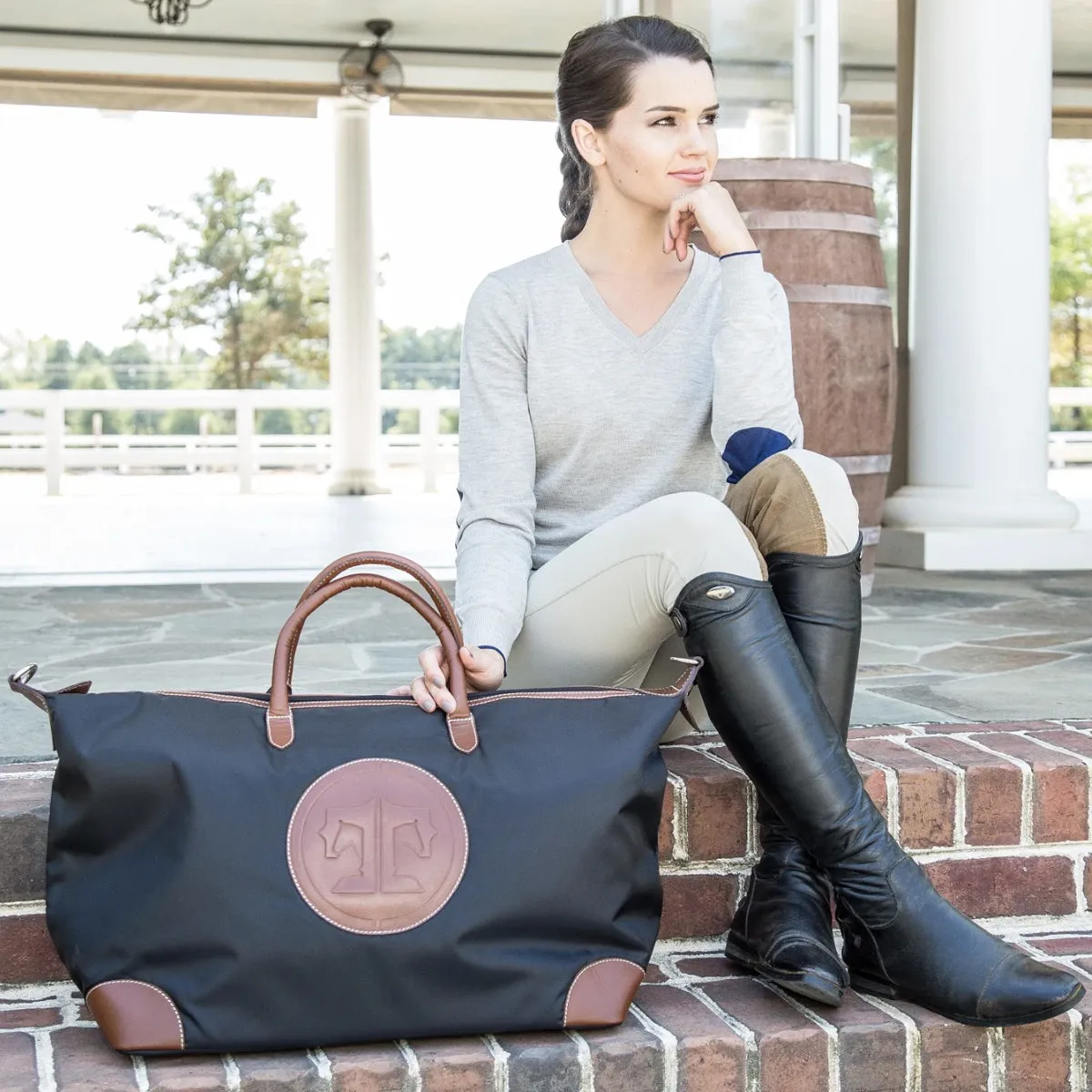 Tucker Tweed Equestrian Tryon Travel Overnight Bag