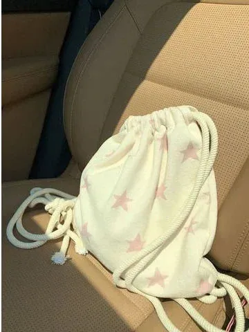 UAKISS  -  Japanese Casual All Match Cute Star Schoolbag Trendy Sweet Fashion Y2k Aesthetic Shoulder Bags Drawstring Korean Backpacks Women