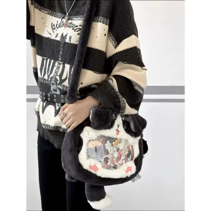 Uakiss Japanese Style Womens Backpack Cute Dog Kawaii Transparent Casual Backpacks Y2k Lolita Jk Student Fashion Harajuku Ita Bag